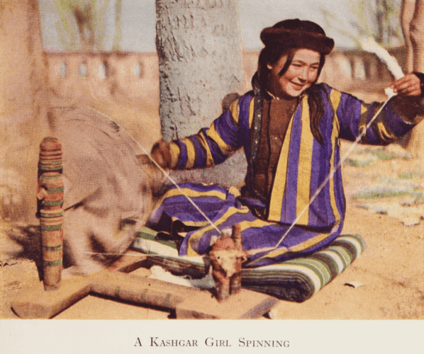 A Kashgar Girl Spinning